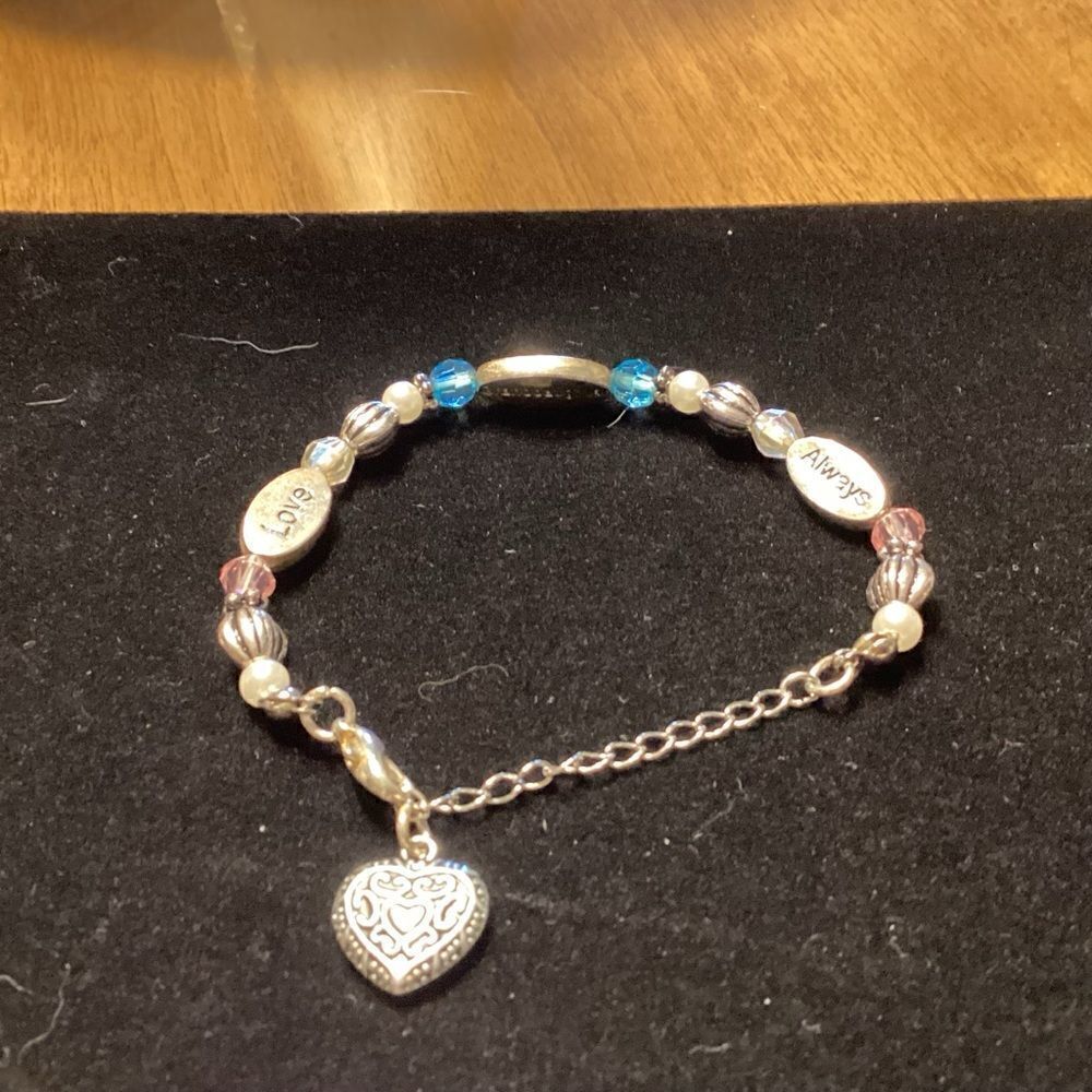 Petite Silvertone Grandaughter Bracelet